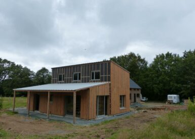 Maison ossature bois paille Plessé 44